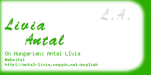 livia antal business card